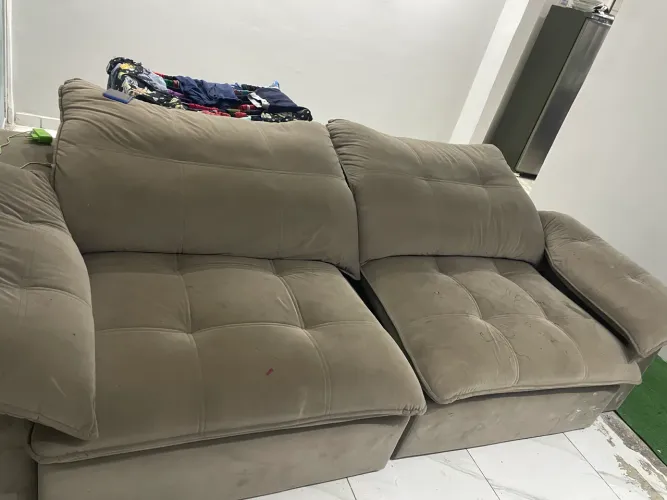 Sofá Retrátil e Reclinável 2 Lugares Grande