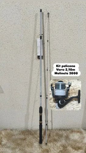 Vara de pesca com molinete novos