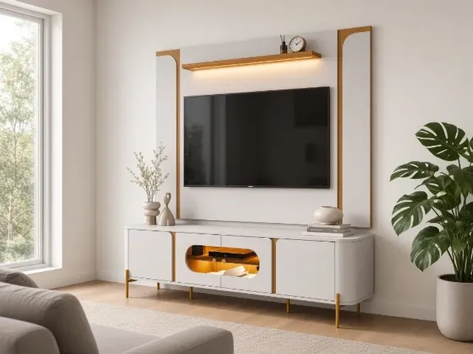 Conjunto Painel Maresias e Rack Juquehy 1,80m (NOVO A PRONTA ENTREGA)