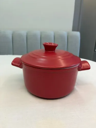 Caçarola de Cerâmica Hercules Ceramic 20 cm com Tampa ? Vermelha
