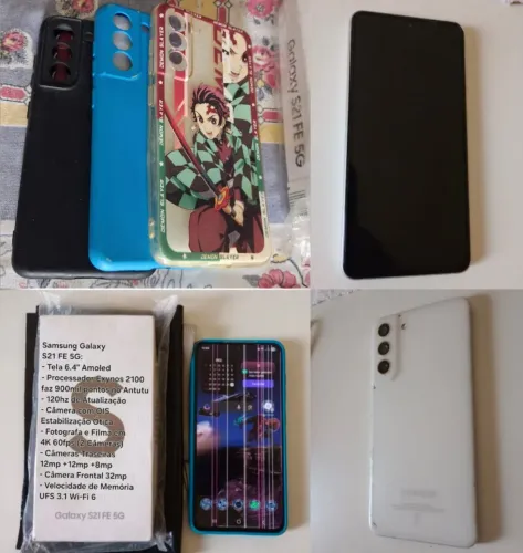 Galaxy S21 FE 5G 6gb128gb OBS: Display Marcado/Bateria Viciada/3Capas/Película - Passaré