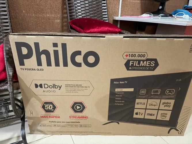 Tv smart QLED 50 polegadas na caixa nova modelo 2026
