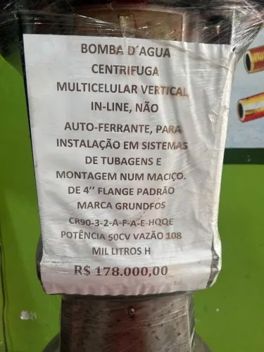 Bomba de agua centrifuga