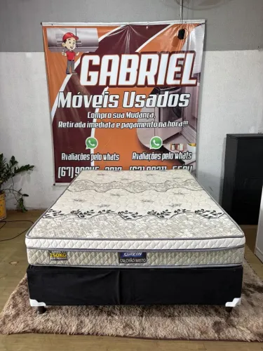 Cama box casal tamanho padrão (entrego)