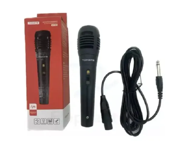 Microfone Dinâmico Com Fio Tomate Mt-1010 para se Karaoke.