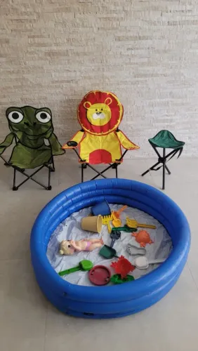 Cadeirinha dobrável camping praia