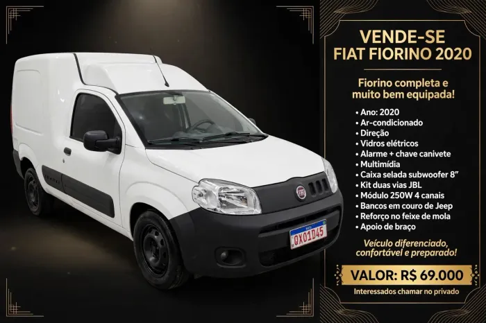 Fiat Fiorino Furgão Work. Hard 1.4 Flex 8V 2P 2020