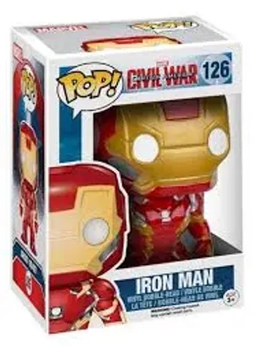 Funko Pop Homem de Ferro 126 Guerra Civil Iron Man Civil War