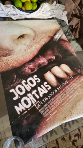 Poster jogos Mortais 3 original de cinema com dois lados.