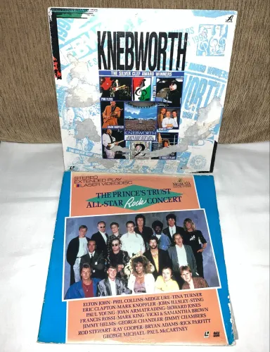 Laserdisc Knebworth 2 e The Prince?s Trust All Star Rock Concert Ler Descrição