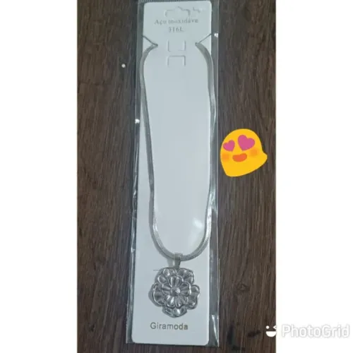 Promoção Corrente Aço Inox cor prateada tamanho total 48 cm nova por R$ 5,00 cada