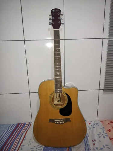 Violão Folk Seminovo Eletro/Acústico oportunidade 