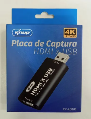 Placa de Captura de Vídeo HDMI x USB 4K Knup KP-AD101 - Nova