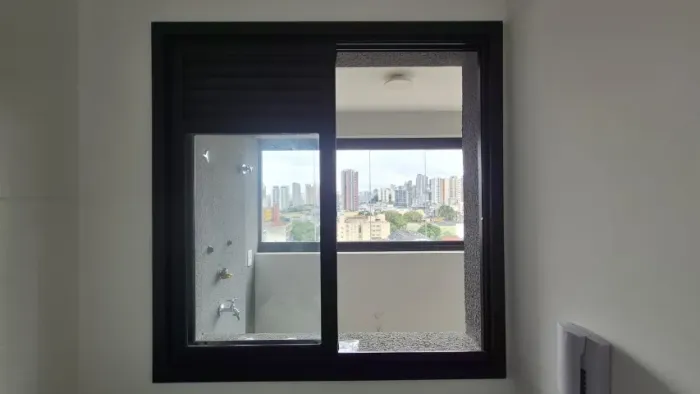Janela Correr Alumínio Preto Persiana Integrada 1 Folha Móvel