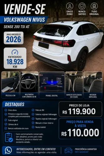 Volkswagen Nivus Sense 1.0 200 TSI Flex Aut. 2026