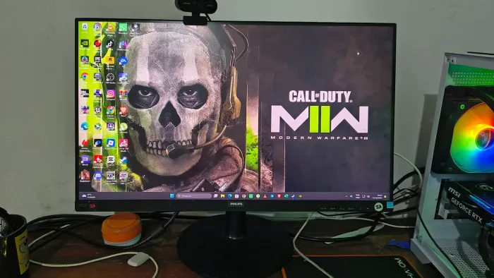Monitor Philips 23 polegadas 75hz Tela Ips - Alto falante Embutido ótimo para ps5 ps4