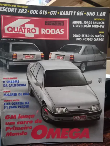 Revista quatro rodas edição Omega GM