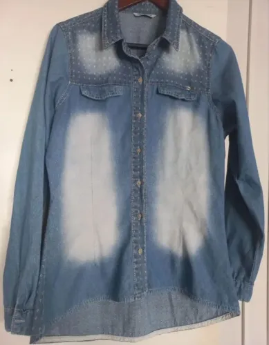 camisa jeans feminina 42