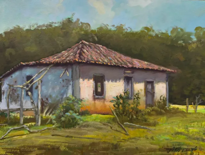 Quadro à óleo lindo e recém pintado.