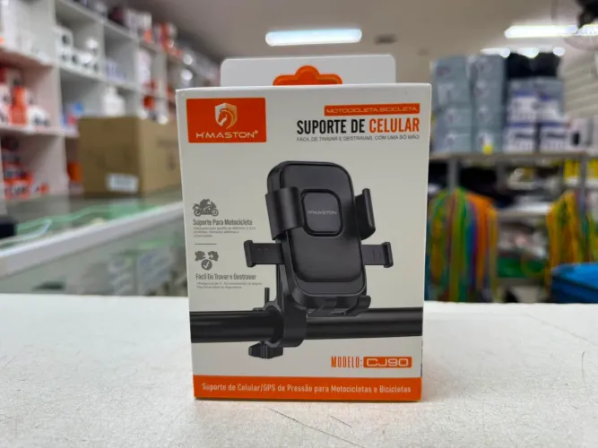 Suporte de Celular para Moto e Bike H'Maston CJ-90 Guidao