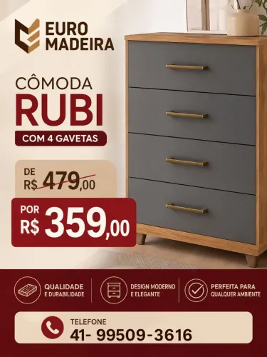 Cômoda Rubi - Novo