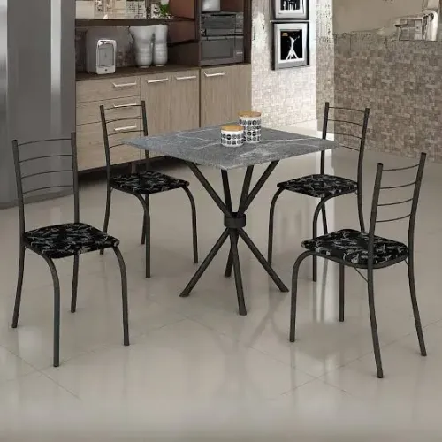 MESA RIO 70 MARTELADO.PRETO QUADRADO