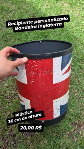 Recipiente Personalizado, pode ser usado como Lixeira para Escritório 