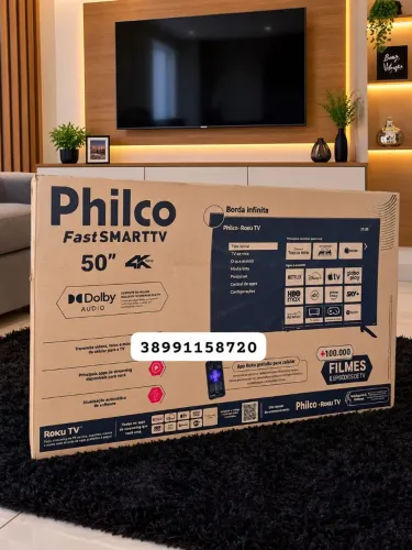 Smart TV Philco 50 4K borda Ultrafina nova lacrada na caixa....