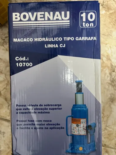 Macaco Hidráulico tipo Garrafa Bovenau 10 toneladas, modelo 10700.