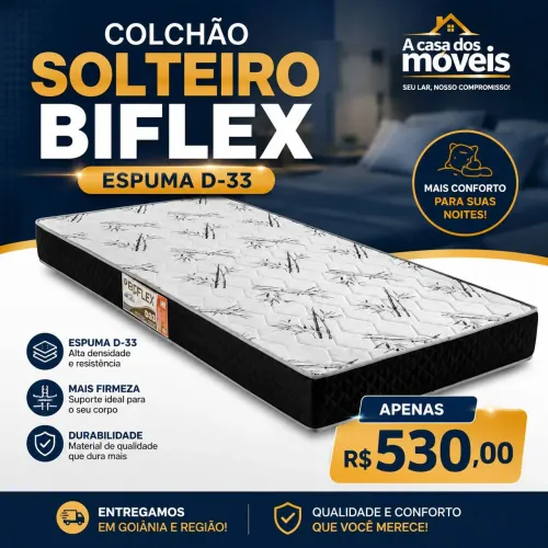 Colchão solteiro Biflex espuma D33