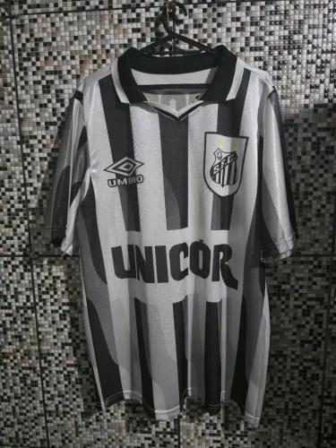 Camisa Santos FC Retrô - Umbro Patrocínio Unicor - Raridade Anos 90
