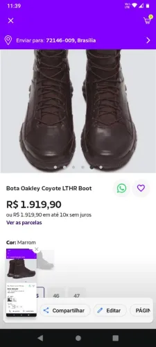Bota/coturno Oakley Tamanho 41/42 nova e original