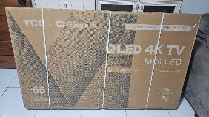 TV TCL QLED 65 4K MINI LED Google TV, 144Hz-VRR, DOLBY VISION IQ +ATMOS