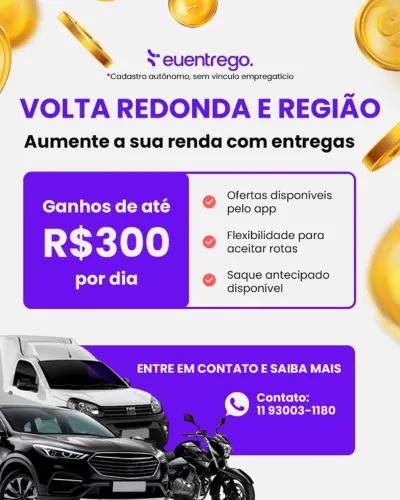 Faça entregas em Volta Redonda e Região