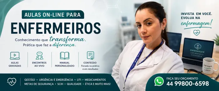 ? AULAS ON-LINE PARA ENFERMEIROS!