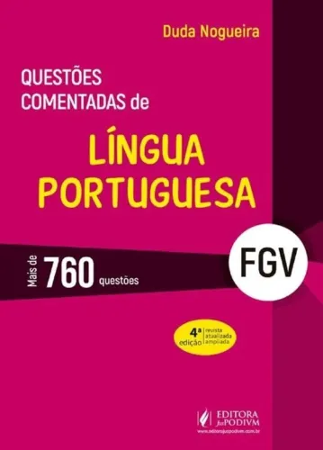 Questões comentadas de Língua Portuguesa - Duda Nogueira em ótimo estado de conservação.
