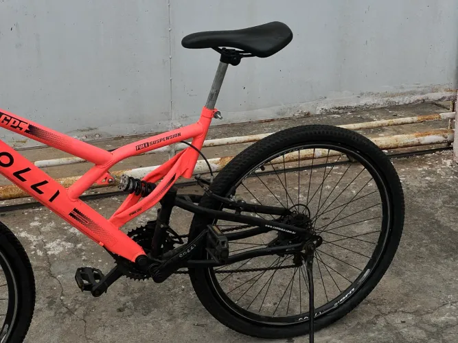 Bicicleta Aro 26 Dupla Suspensao 21M 36R Colli Laranja Neon