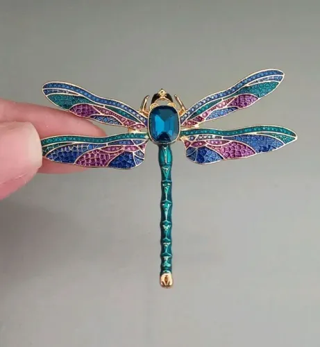 Broche de Libélula Azul Elegante (novo)