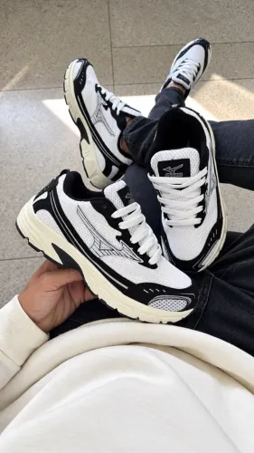 Tenis Mizuno MXR retrô Preto Branco Novidade