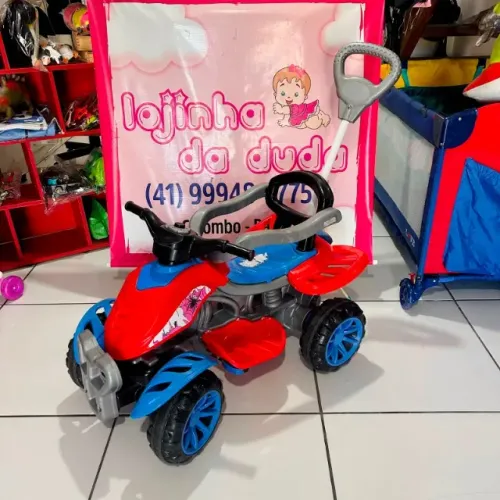 Quadriciclo Homem aranha completo, guia n cabo, pedais, proteções laterais