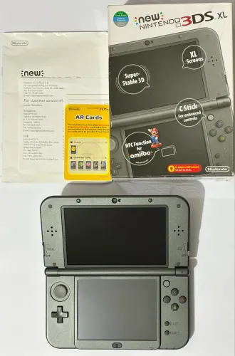 New Nintendo 3Ds XL preto metálico 