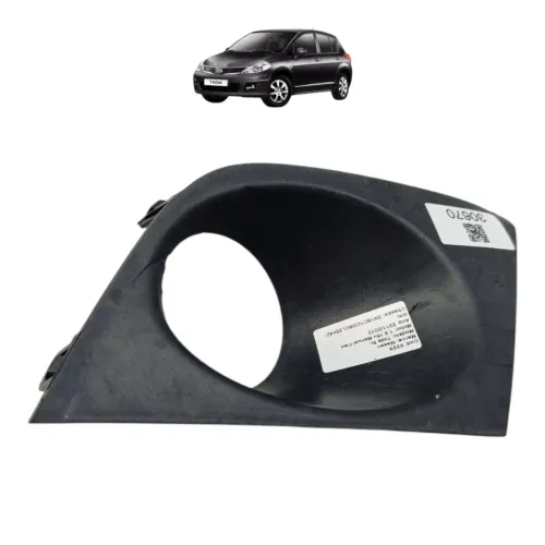 Moldura Farol Milha Esquerdo Nissan Tiida 2010 2011 2012 Preto Esquerdo