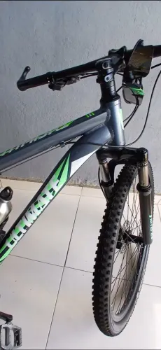 Bicicleta aro 29 aço carbono freio a disco macha