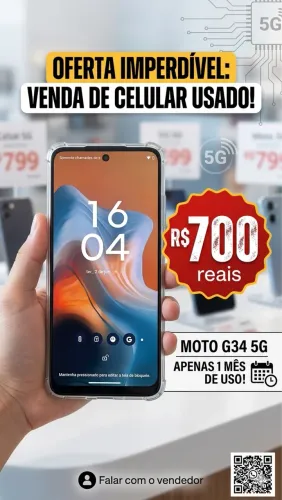 Celular G34 5g 1 mês de uso