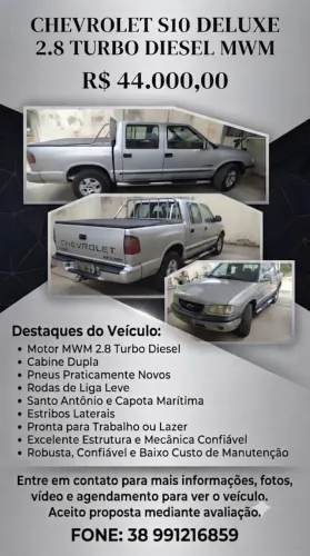 Chevrolet S10 Pick-up Luxe 2.8 4X2 CD TB Int.dies. 2000