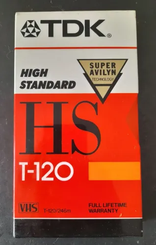 Fita VHS TDK HS T-120 nova lacrada