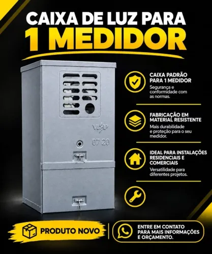 caixa padrao enel para 1 Medidor Trifásico - Categoria C6 (35mm² - 100A)