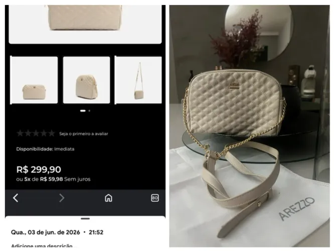 Bolsa Arezzo nova