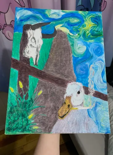 Quadro de pintura acrílica