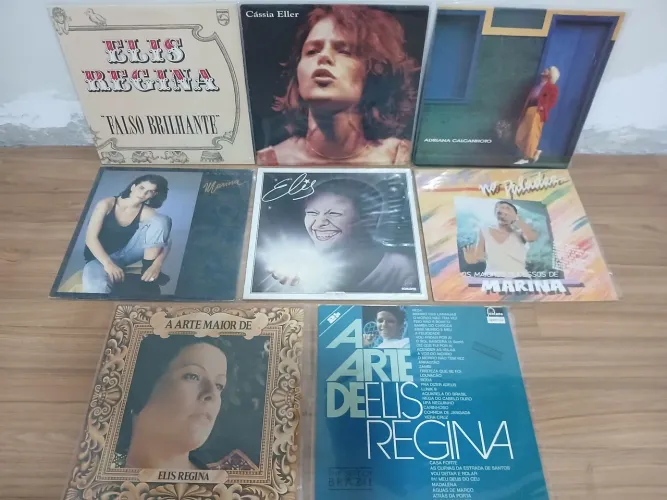 Disco vinil Cássia Eller Marina Adriana e Elis Regina 